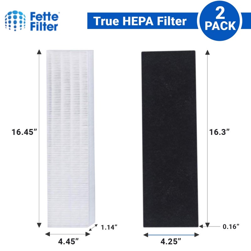 Fette Filter فلاتر فيت - فلاتر استبدال بريميوم ترو هيبا H13 المتوافقة مع فيلوز AeraMax 90/100 DX5 & DB5 الجزء # 40101701 9287001 9324001 الكمية 2 ترو هيبا + 8 فلاتر كربون - Image 3